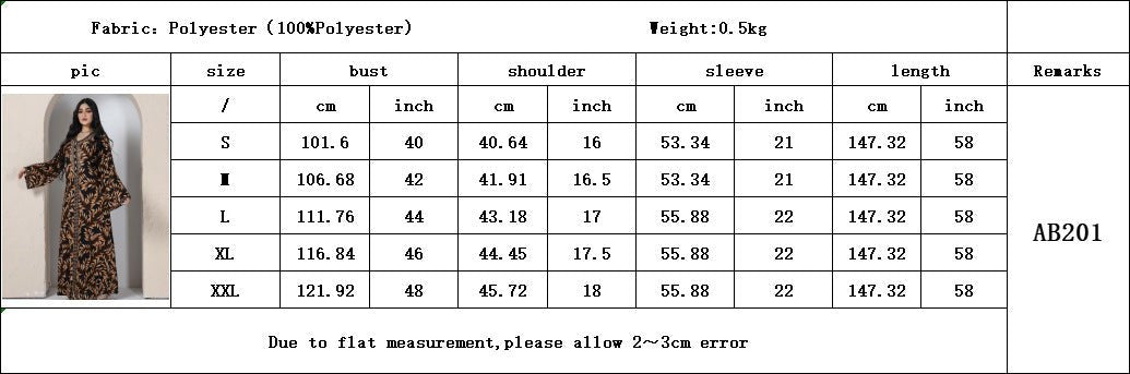 Middle East Muslim Women's Wear Arab Robe Dress - Eshtree