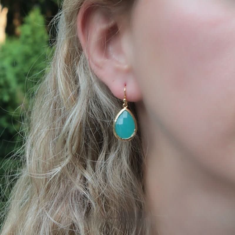 Mint Green Crystal Long Earrings For Women Elegant And Fashion - Forward - Eshtree