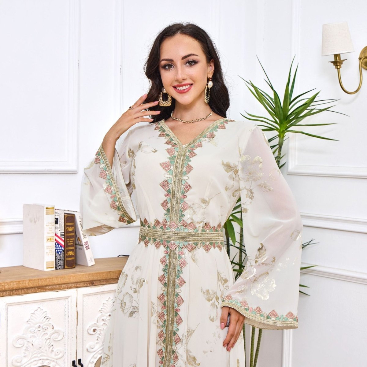 Muslim Robe Women's Bronzing Embroidery - Eshtree