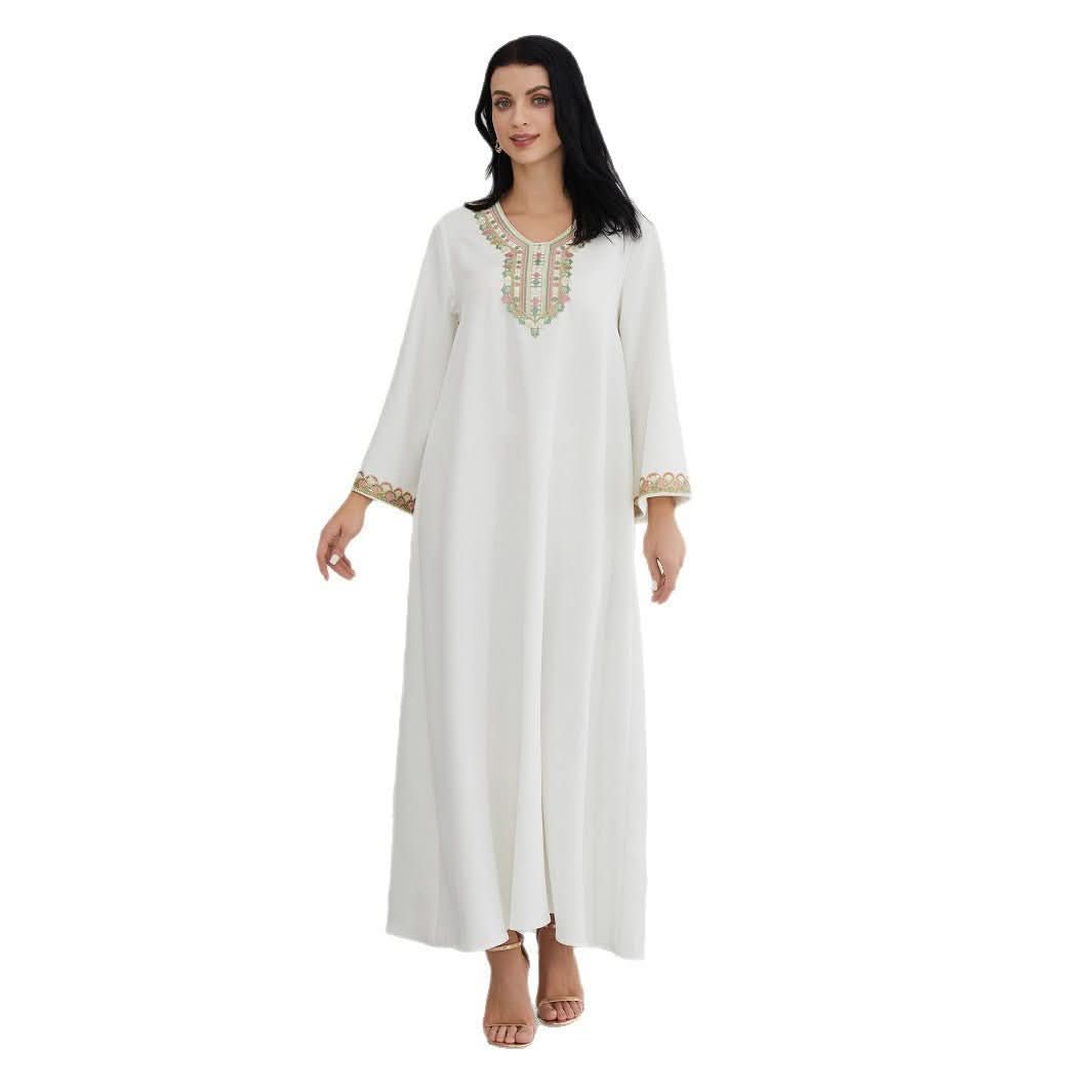 Muslim Women's Wear Fashion Stitching Lace Abaiya Robe - Eshtree
