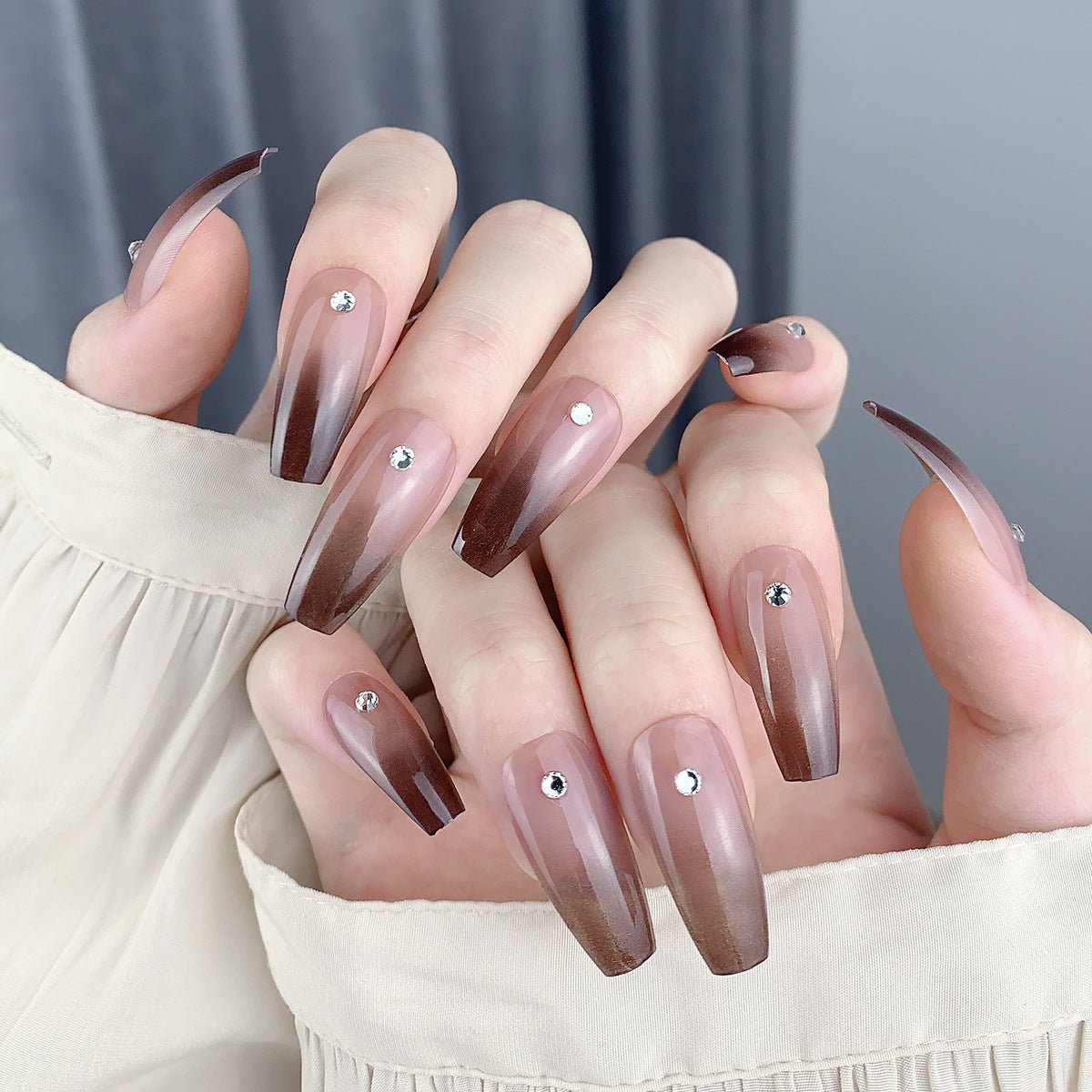 Nail Beauty New Hand - painted Fake Nail Tip Tulip Patch - Eshtree