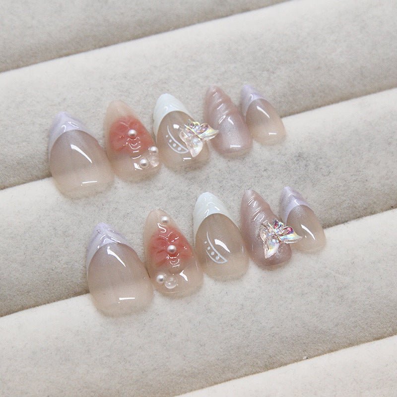 Nail Stickers Removable Nail Butterfly Fake Nails - Eshtree