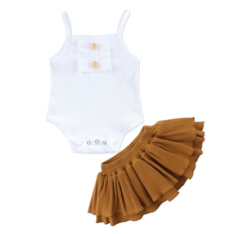 New Baby Clothing Wholesale Girls Summer Romper Skirt Set - Eshtree