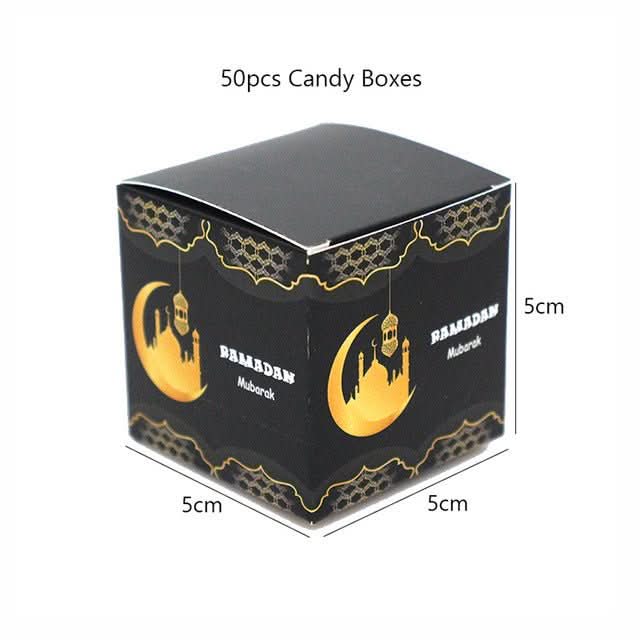 New EID Mubarak Disposable Dinner Plate White Black Ramadan - Eshtree