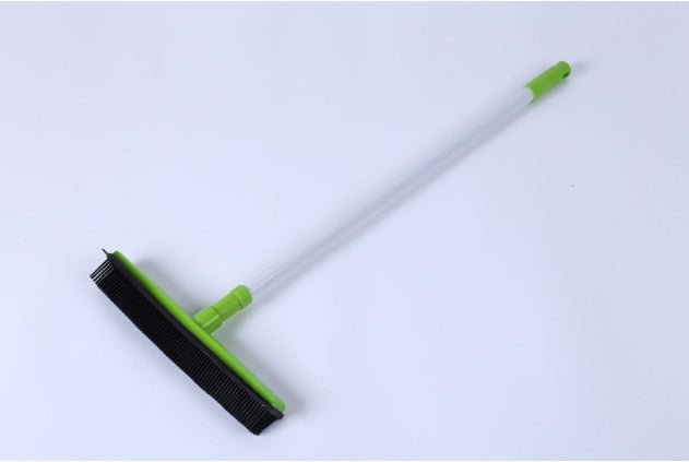 New Extra Long Handle Rubber Bristles Sweeper Squeegee for Pet Cat Dog Hair Fur Broom - Eshtree
