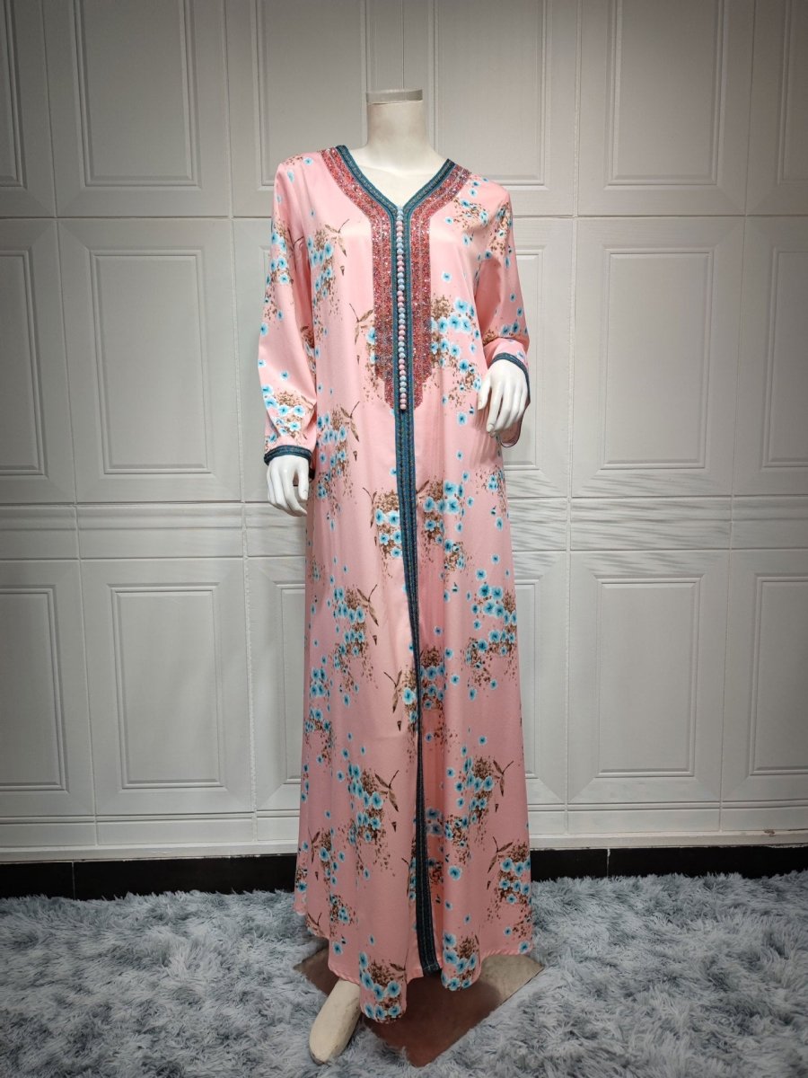 New Hot Diamond Muslim Print Dress - Eshtree