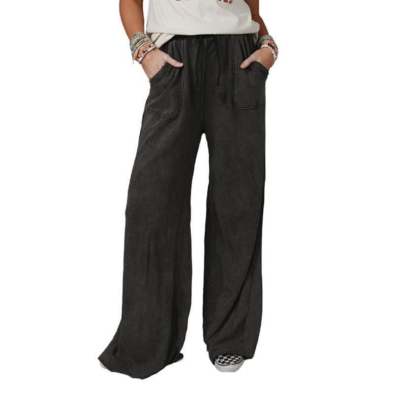 New Washed Drawstring Casual Pants For Women - Eshtree