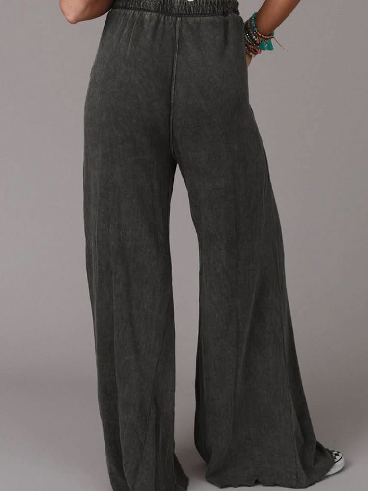 New Washed Drawstring Casual Pants For Women - Eshtree