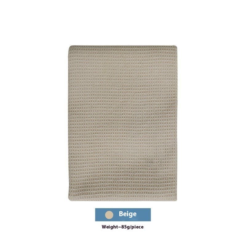 Nordic Style Cotton Rectangular Plain Waffle Tea Towel Kitchen - Eshtree