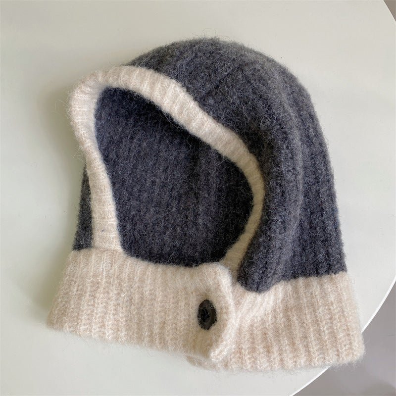 One - piece Knitted Balaclava With Built - in Neck Warmer And Ear Protection - Eshtree