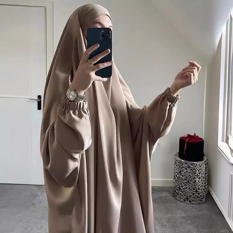 One - piece Solid Color Long Sleeve Prayer Robe - Eshtree