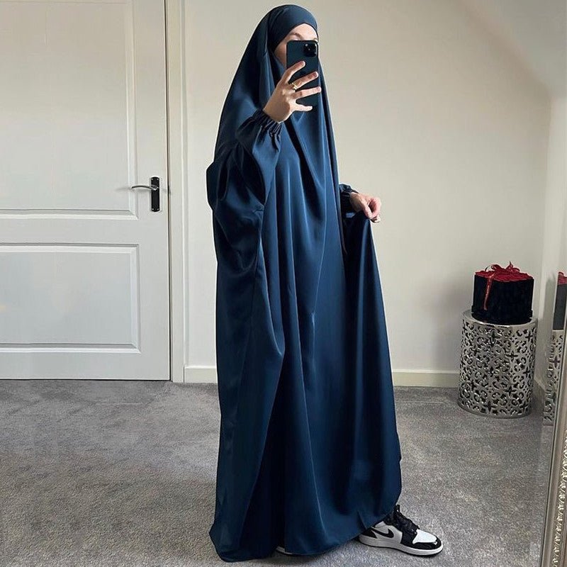 One - piece Solid Color Long Sleeve Prayer Robe - Eshtree