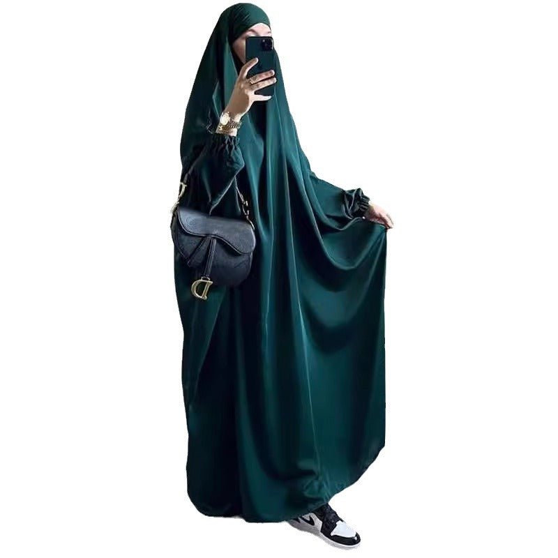 One - piece Solid Color Long Sleeve Prayer Robe - Eshtree