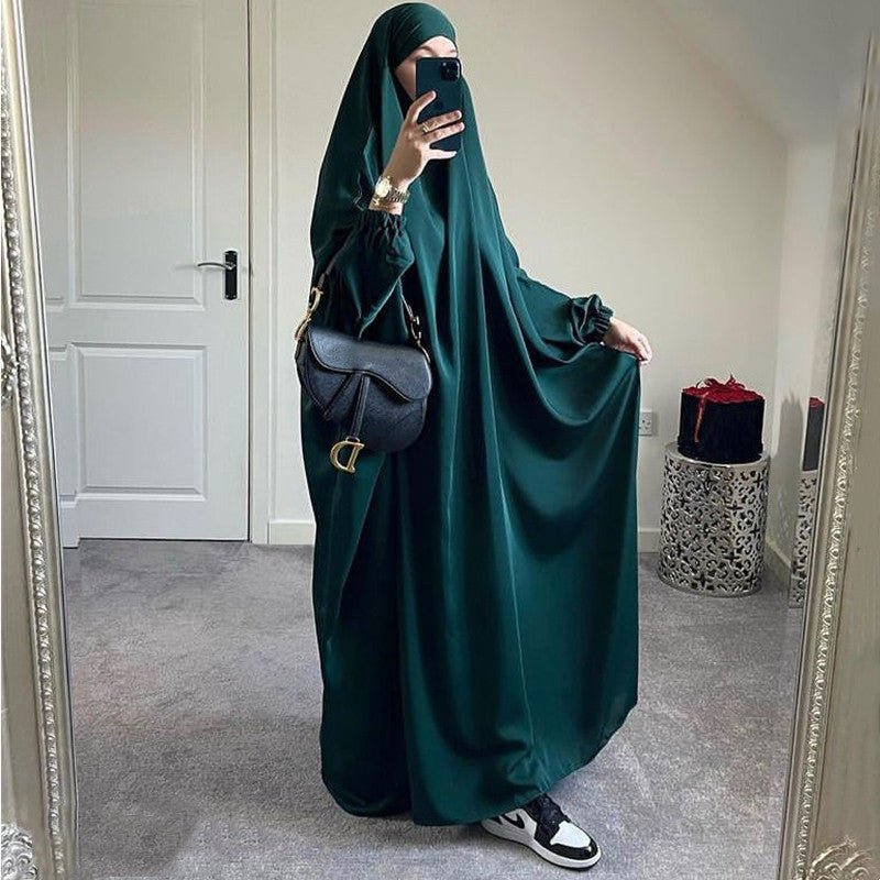 One - piece Solid Color Long Sleeve Prayer Robe - Eshtree