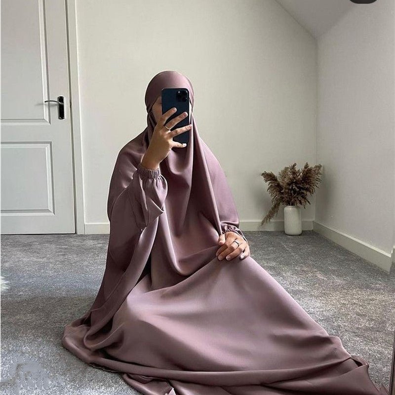 One - piece Solid Color Long Sleeve Prayer Robe - Eshtree