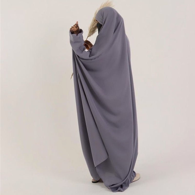 One - piece Solid Color Long Sleeve Prayer Robe - Eshtree
