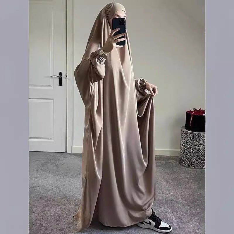 One - piece Solid Color Long Sleeve Prayer Robe - Eshtree
