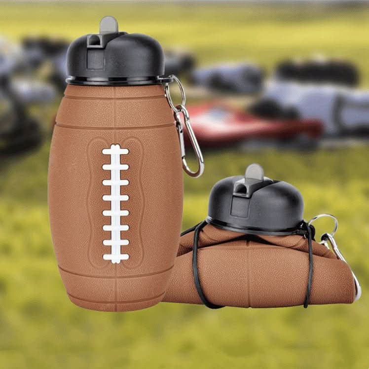 Outdoor Collapsible Sports Water Bottle Reusable Leak - proof Portable Football Water Bottle For All Sports - Eshtree
