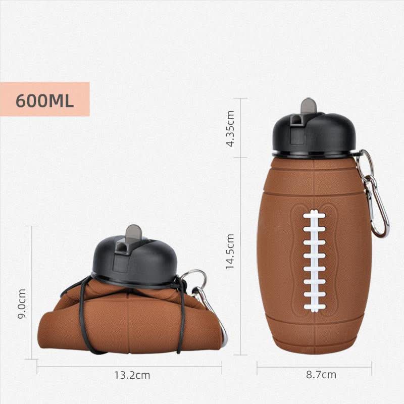 Outdoor Collapsible Sports Water Bottle Reusable Leak - proof Portable Football Water Bottle For All Sports - Eshtree