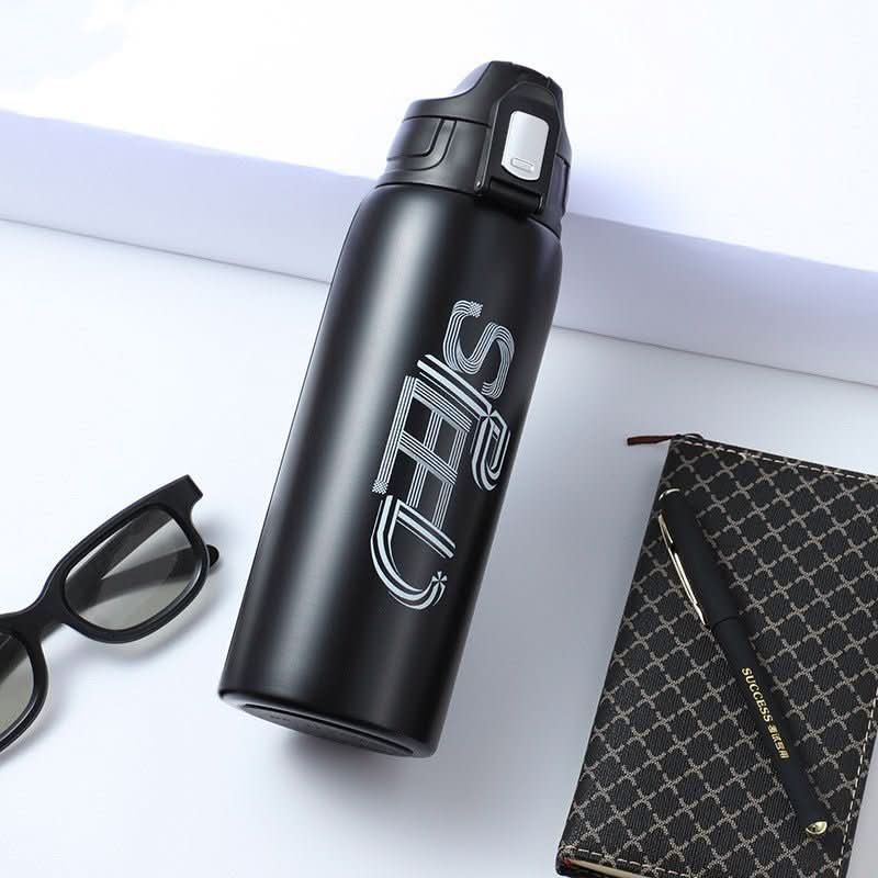 Outdoor Sports Airless Bottle Creative Back Cover 304 Stainless Steel Daily Necessities - Eshtree