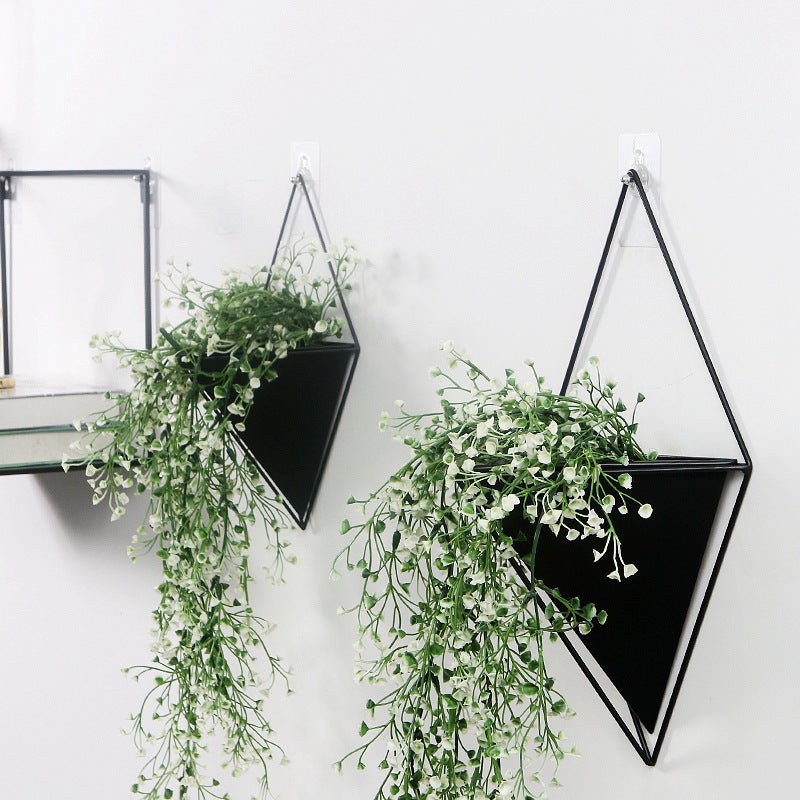 Pastoral And Creative Wrought Iron Wall Decoration Flower Basket - Eshtree