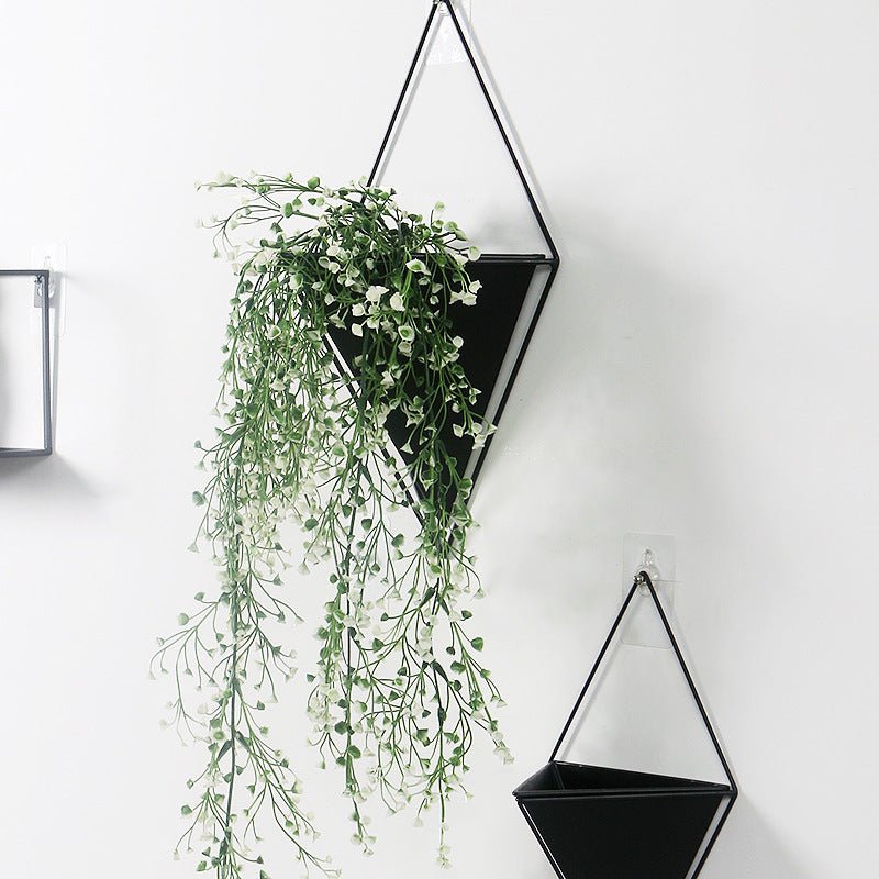 Pastoral And Creative Wrought Iron Wall Decoration Flower Basket - Eshtree