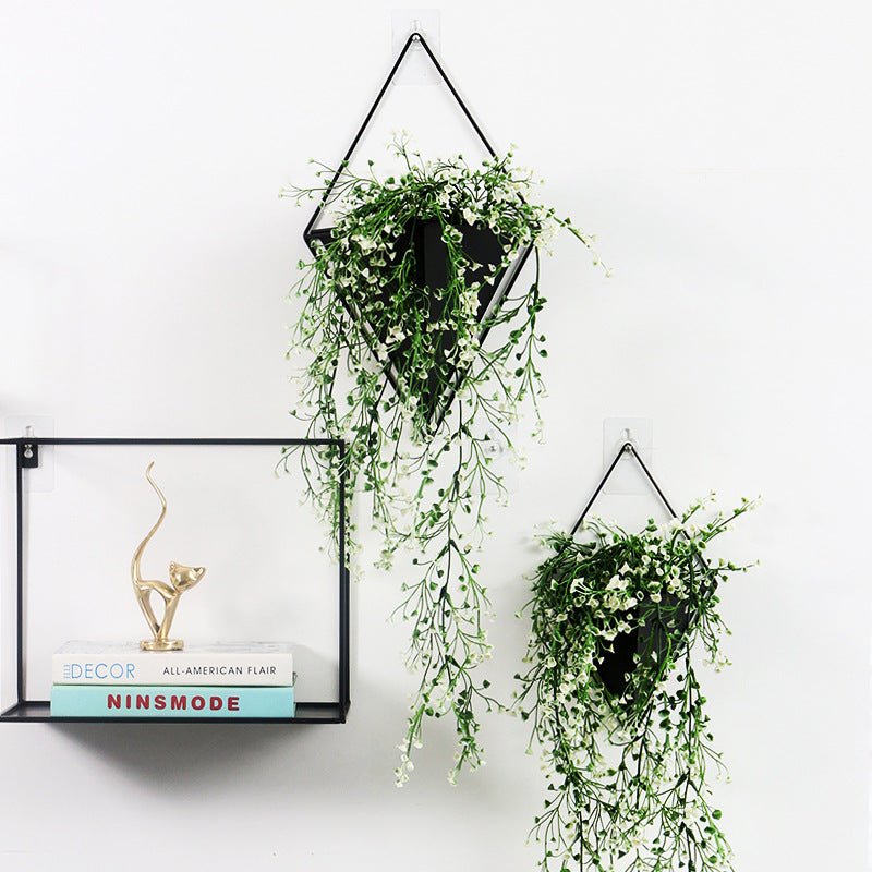 Pastoral And Creative Wrought Iron Wall Decoration Flower Basket - Eshtree