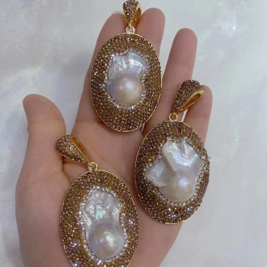 Pearl Necklace Ring Suit Bride Ornament - Eshtree