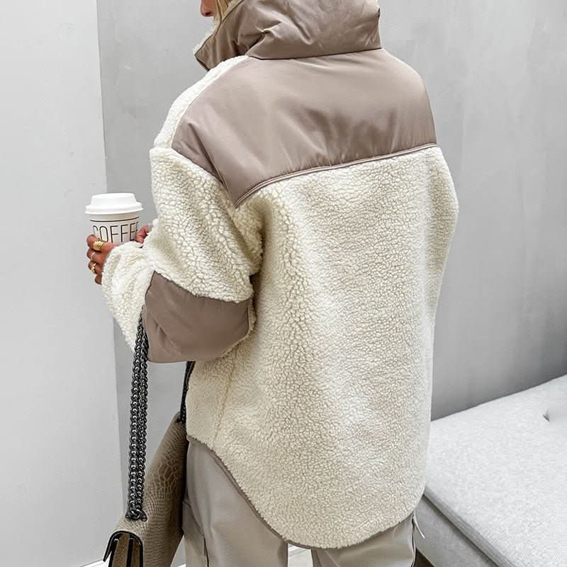 Plush Loose Lapel Pullover Sweater - Eshtree