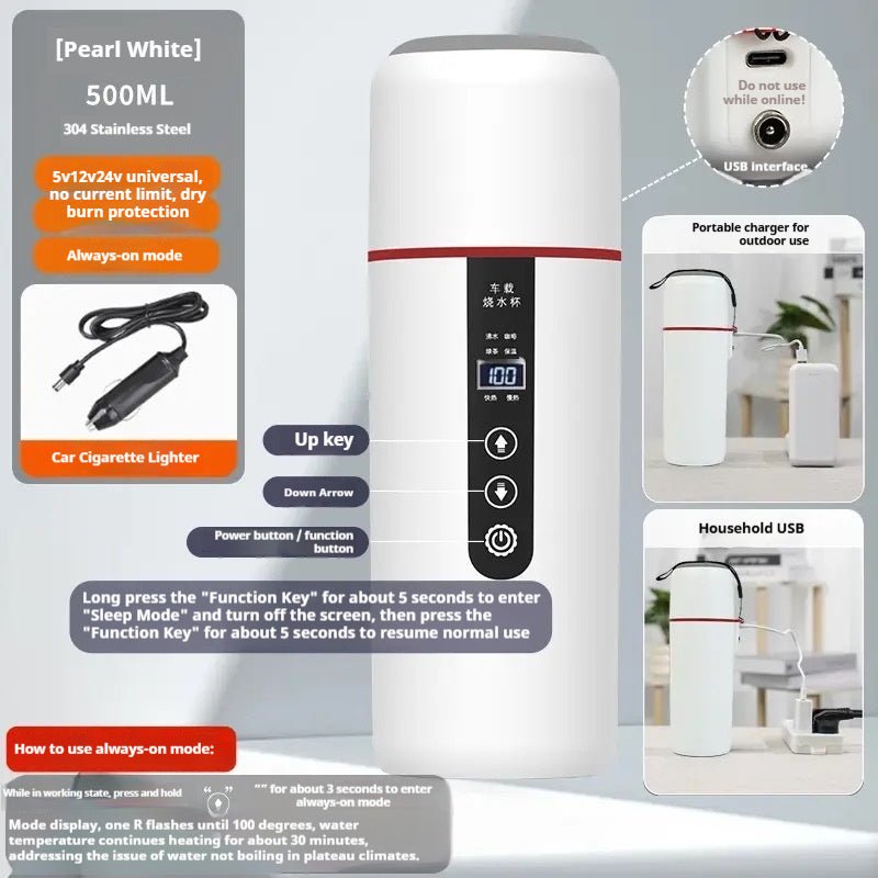 Portable Car - compatible USB Heating Cup - Eshtree