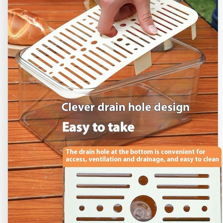 Portable Draining Vegetables Refrigerator Crisper Outdoor Picnic Basket Snacks Fruit Storage Box - Eshtree