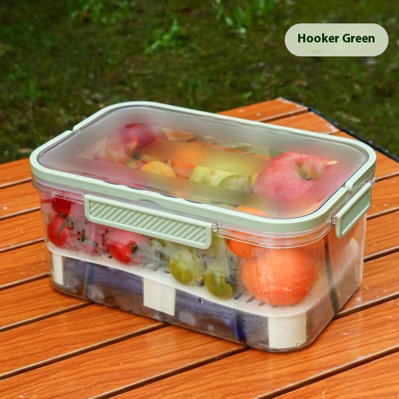 Portable Draining Vegetables Refrigerator Crisper Outdoor Picnic Basket Snacks Fruit Storage Box - Eshtree