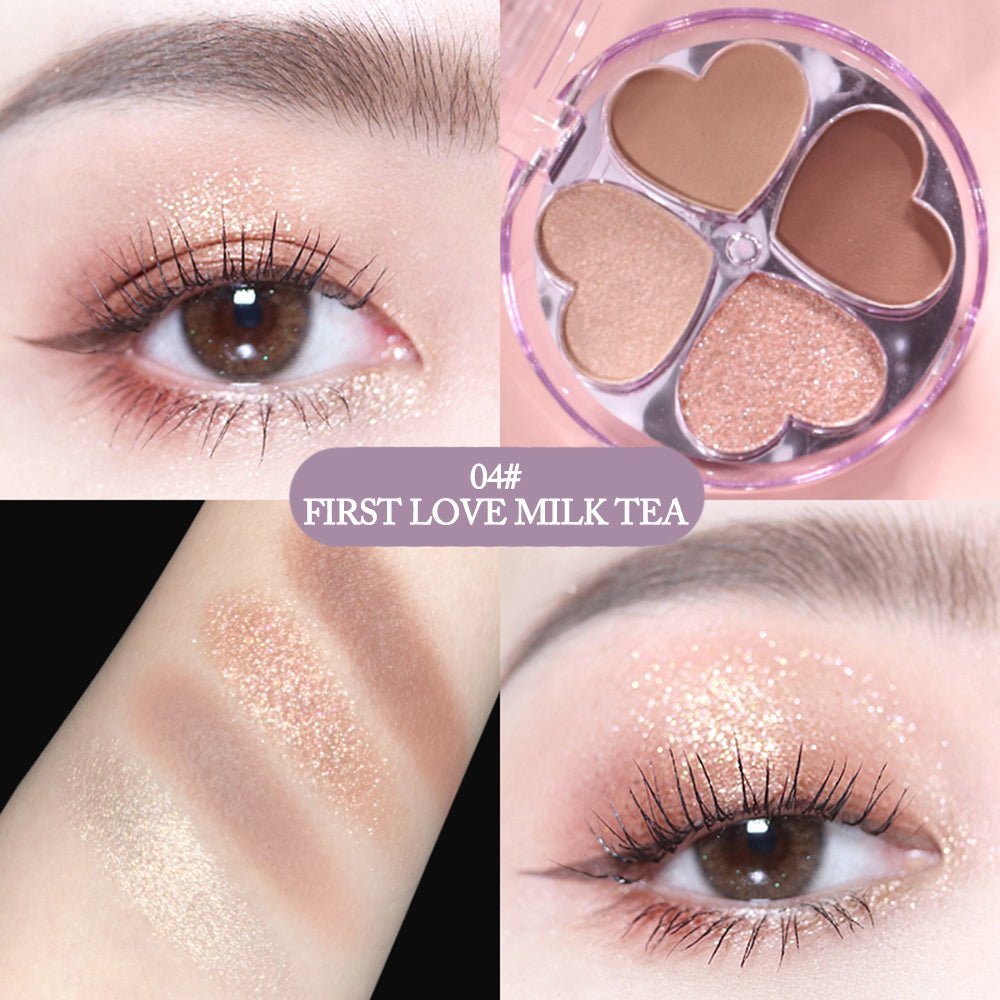 Portable Pearlescent Waterproof Daily Earth Color Lucky Four - leaf Clover Eyeshadow - Eshtree