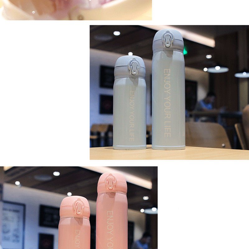 Portable Water Cup With Vacuum Bounce Cover 350ml Cup Male - Eshtree