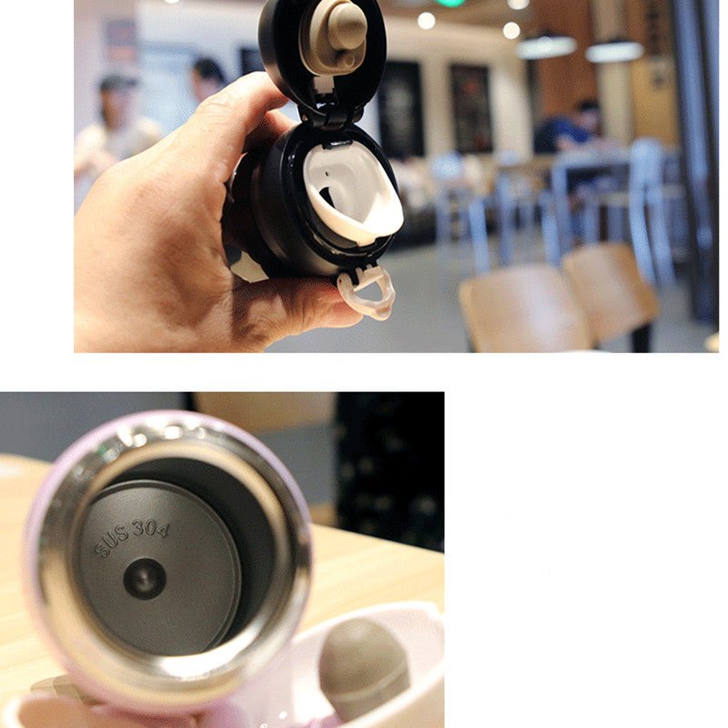 Portable Water Cup With Vacuum Bounce Cover 350ml Cup Male - Eshtree