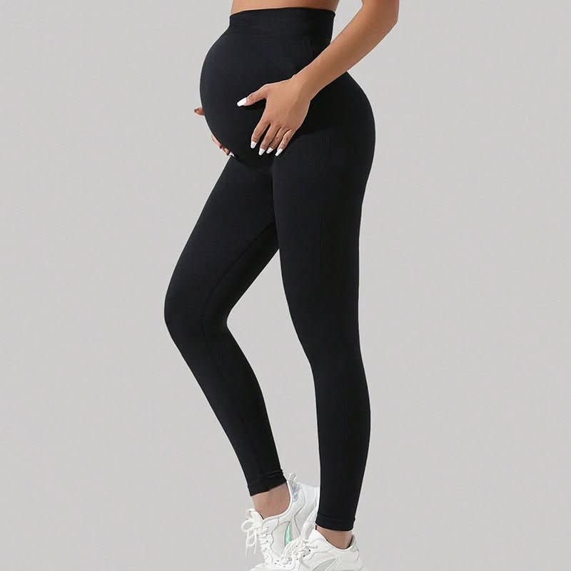 Pregnant Women Seamless Belly Support Outer Wear Yoga Pants - Eshtree