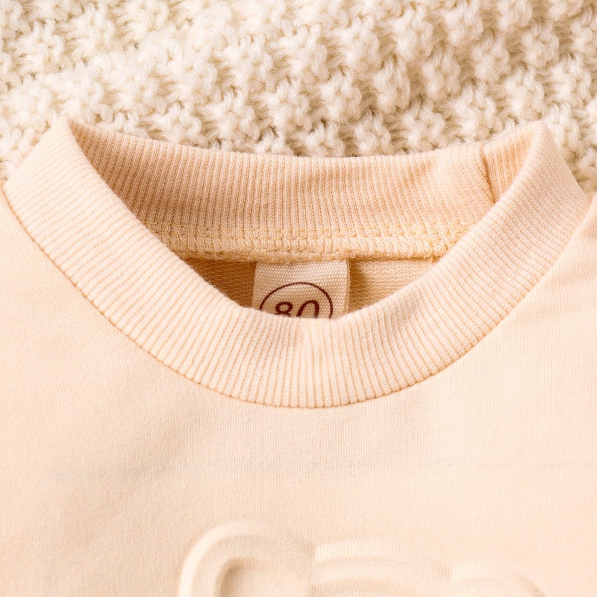 Printed Bear Pullover Sweater Pleated Trousers Sports Suit - Eshtree