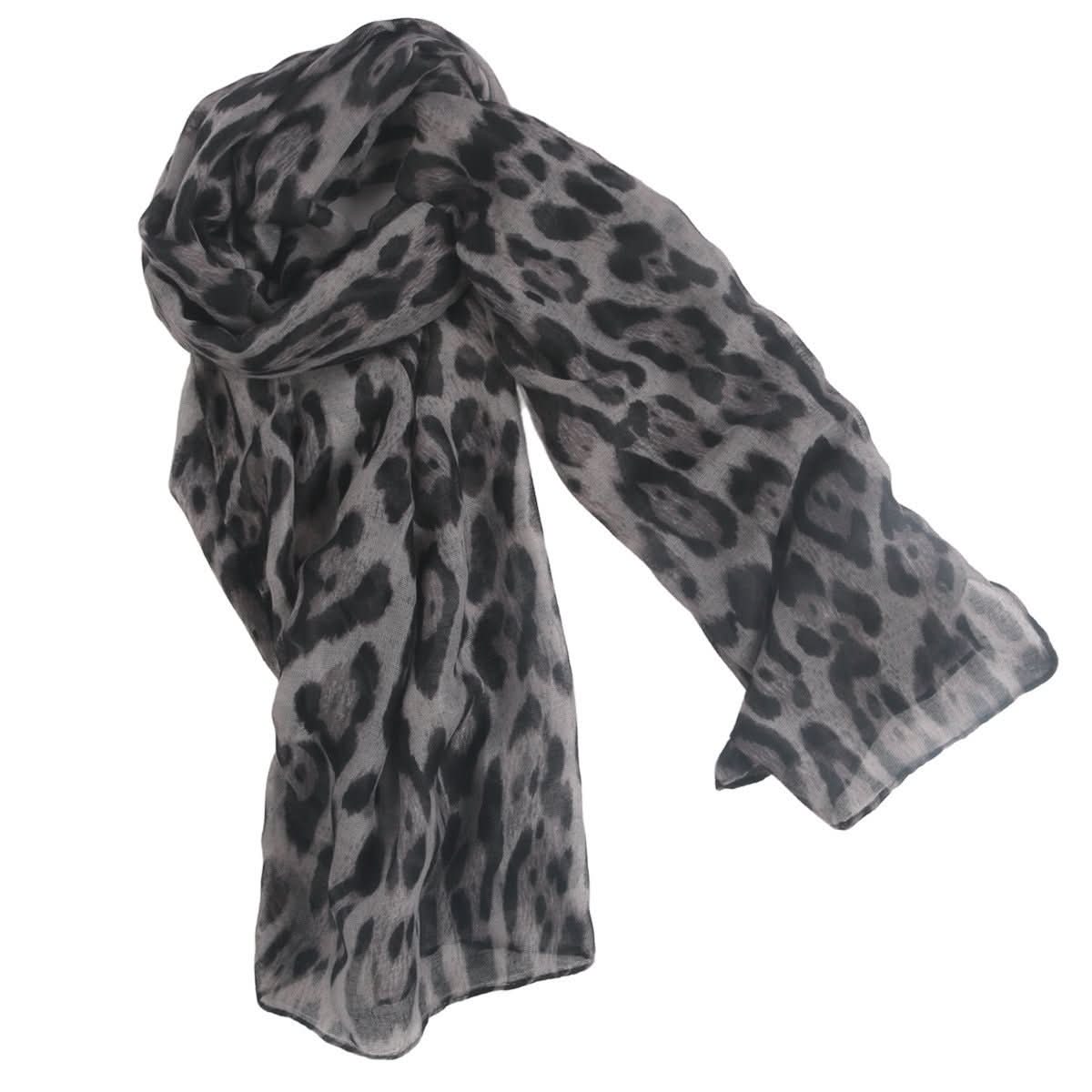 Printed Classic Leopard Pattern Flat Women's Toe Cap Scarf Silk Scarf - Eshtree