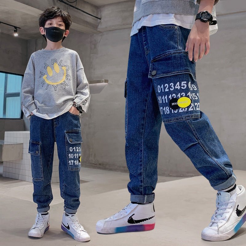 Printed Fashion Girdled Jeans - Eshtree