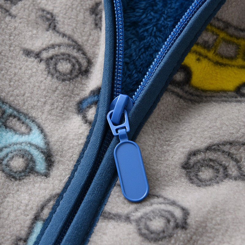 Printed Polar Fleece Cartoon Boy Jacket - Eshtree