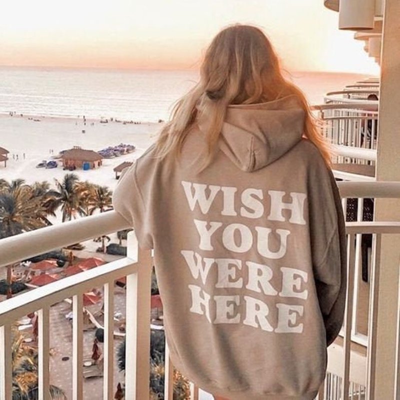 Printed Sweater With Loose Hooded Jacket And Pullover - Eshtree