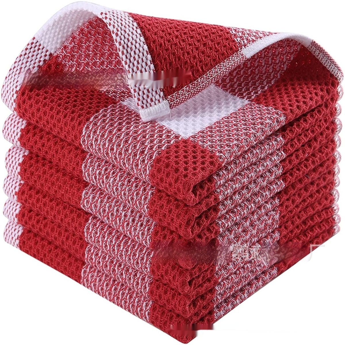 Pure Cotton Thickened Waffle - knit Kitchen Towelabsorbent And Colorfast - Eshtree