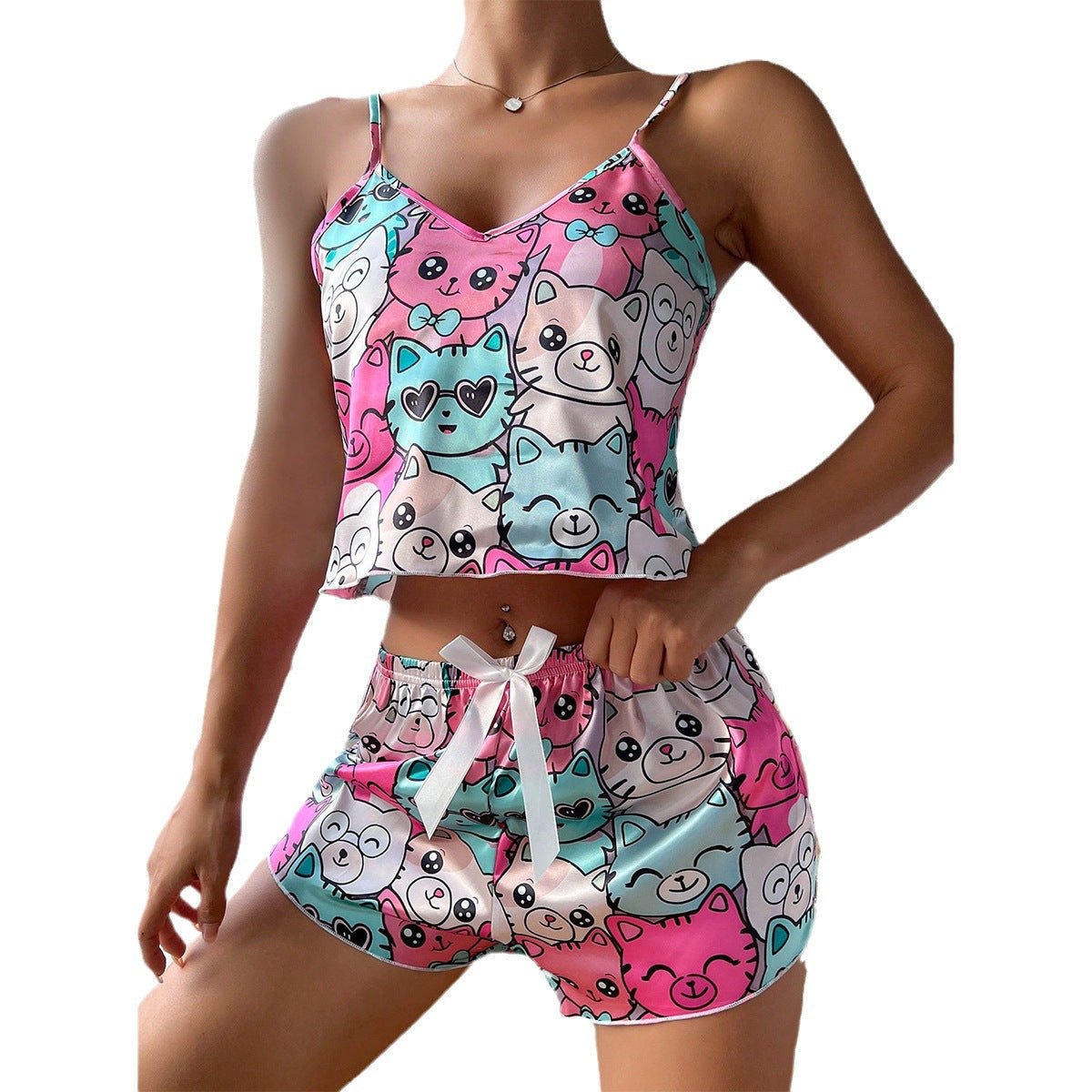 Pure Desire Style Printed Pajamas Suit Women - Eshtree