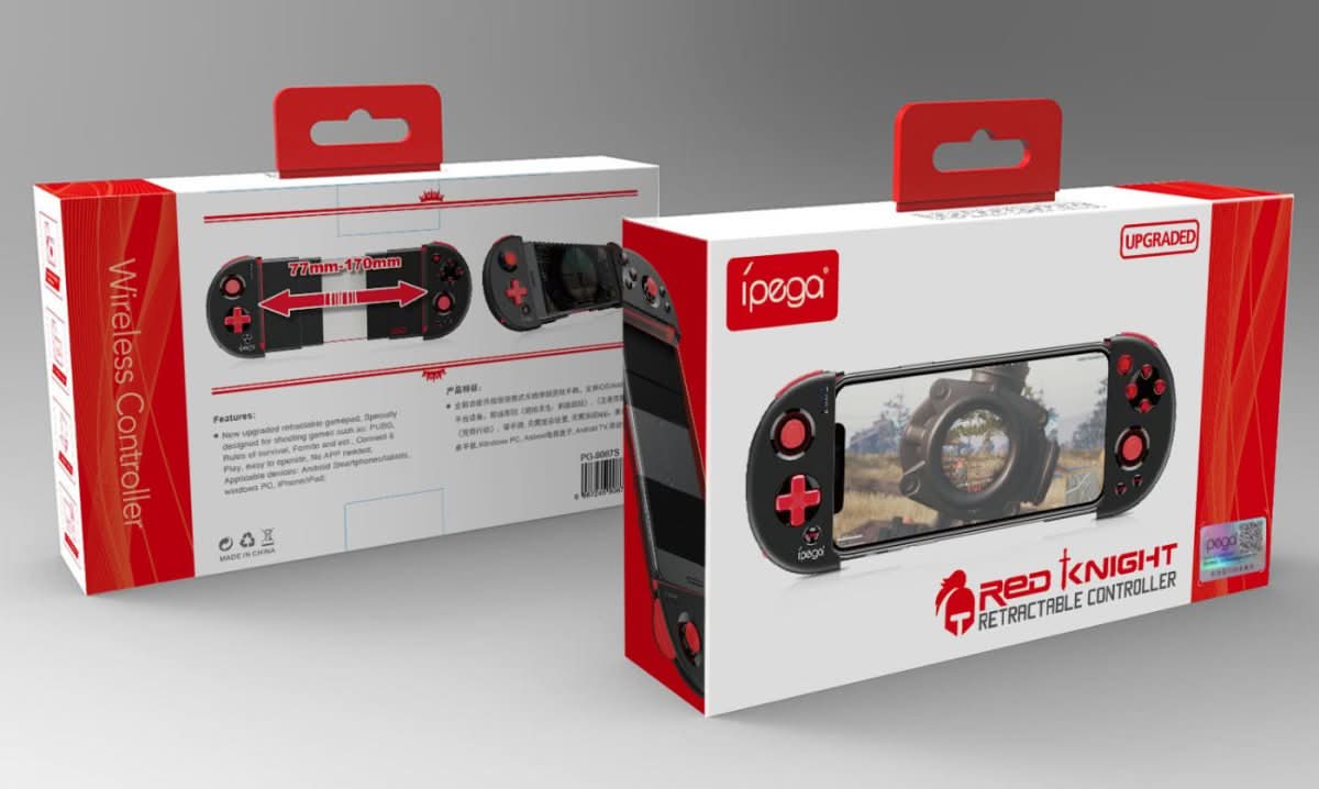 Red Samurai Retractable Bluetooth Handle Eats Chicken - Eshtree