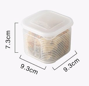 Refrigerator Fruit and Vegetable Storage Box Kitchen Drain Storage Box With Lid - Eshtree