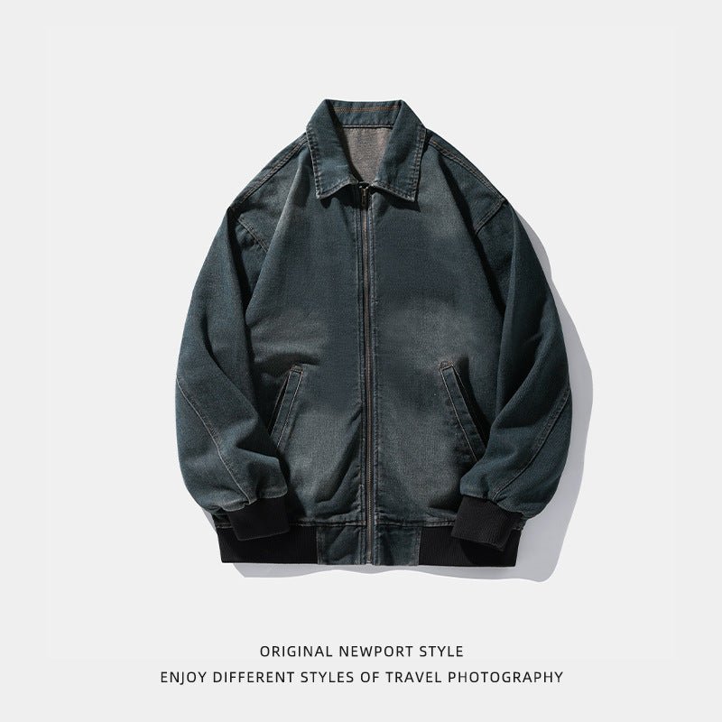 Retro Worn Looking Washed - out Denim Jacket For Men - Eshtree