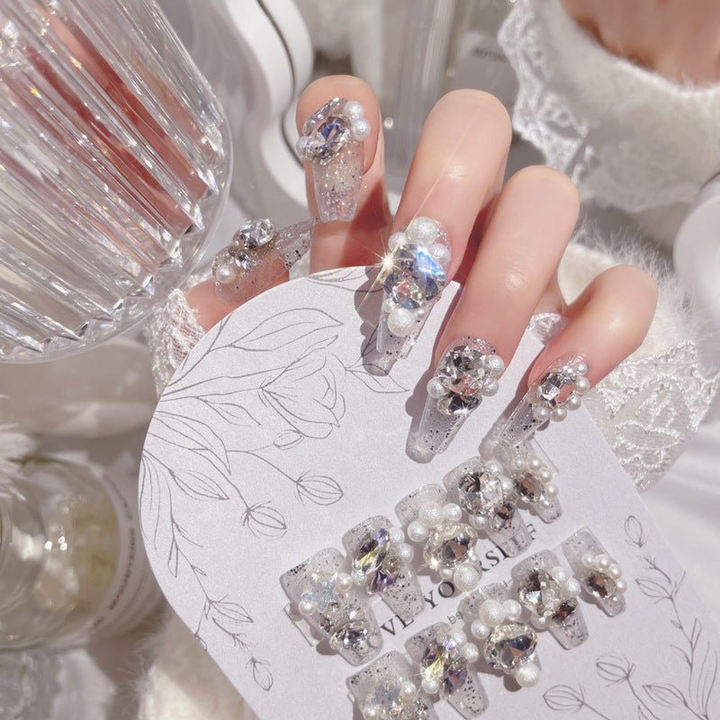 Rhinestone Manicure Wear Nail Pure Desire Wind Nail Patch Wear Nail Diamond Nail Stickers - Eshtree