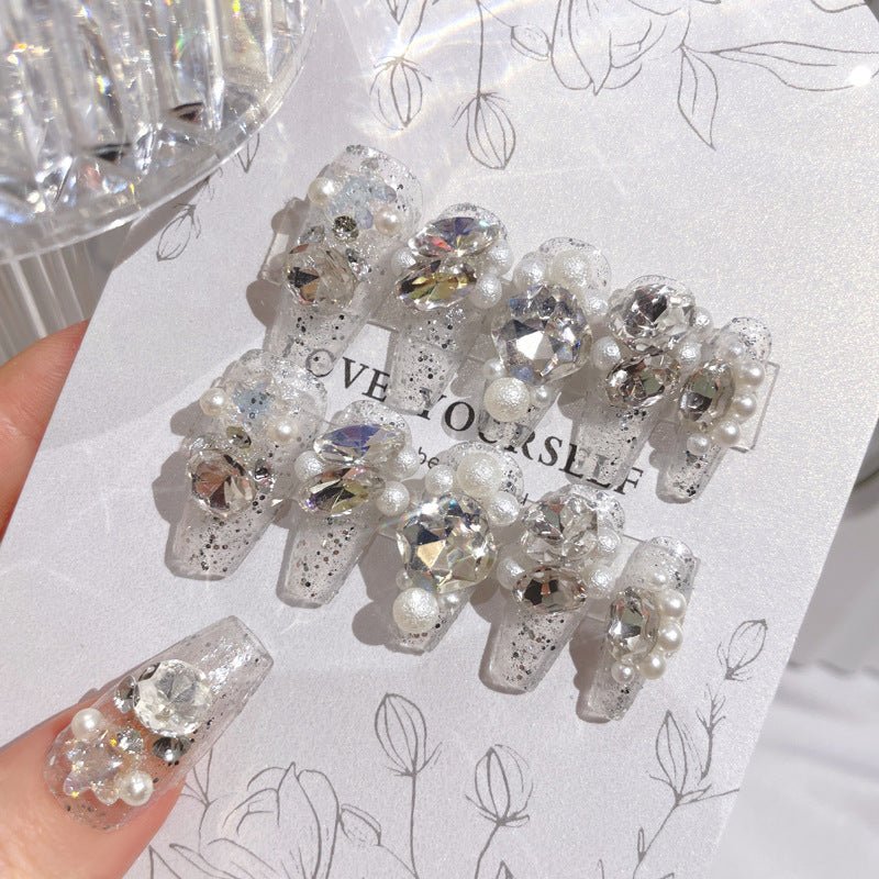 Rhinestone Manicure Wear Nail Pure Desire Wind Nail Patch Wear Nail Diamond Nail Stickers - Eshtree