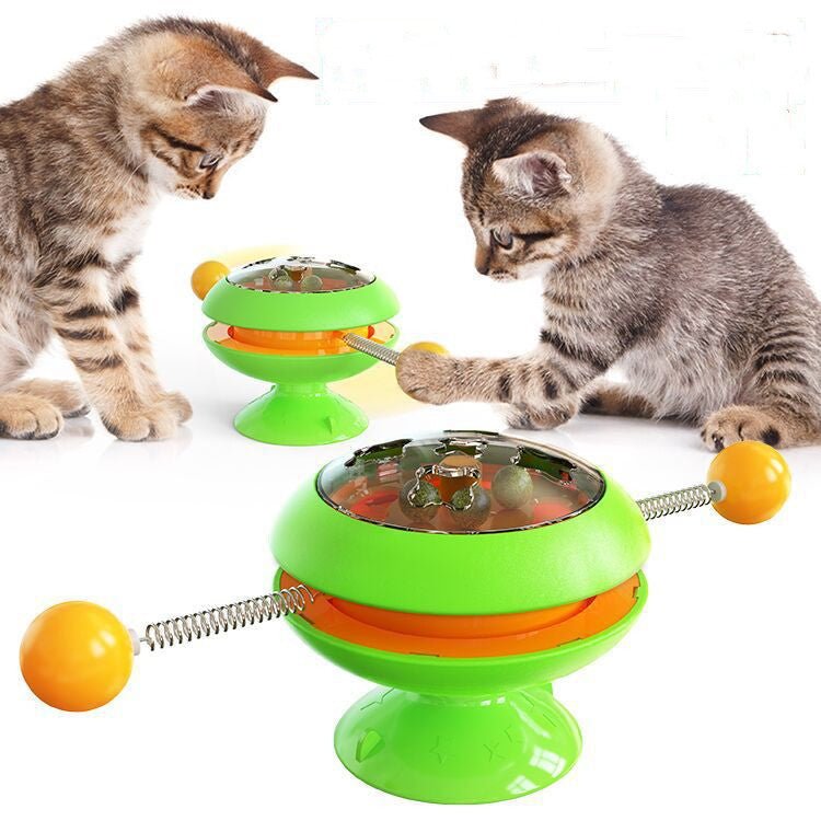 Rotatable Cat Toys Supplies With Catnip Interactive Training Toys For Cats Kitten Cat Accessories Pet Products - Eshtree