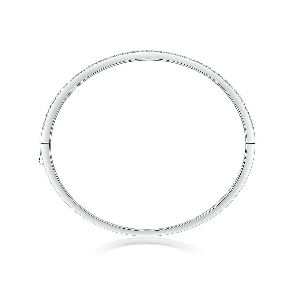 Set With Top - quality Moissanite, This Luxurious And Fashionable Light Luxury Jewelry Silver Bracelet Is Made Of S925 Silver Electroplated With Platinum - Eshtree